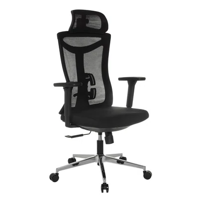 MID.YOU OTOČNÁ ŽIDLE, síťovina, černá