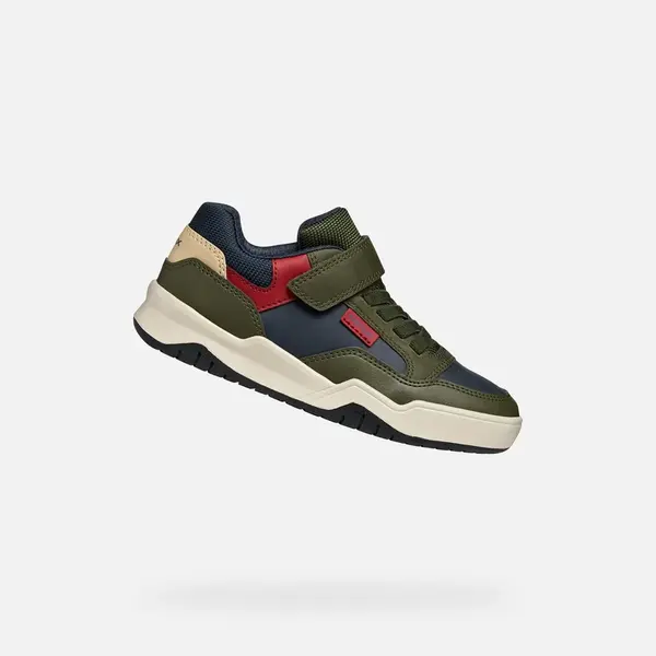 Khaki chlapecké tenisky Geox Perth - Kluci
