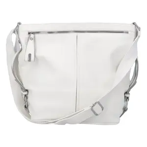 Velká prostorná crossbody kabelka Figo, bílá