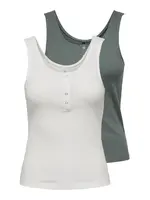 ONLY Top 'SIMPLE'  jedľová / biela