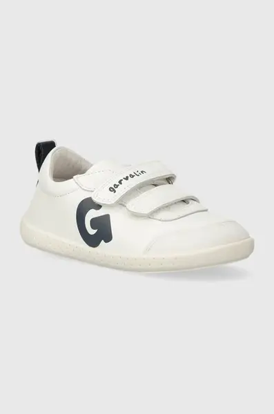 Dětské kožené sneakers boty Garvalin bílá barva