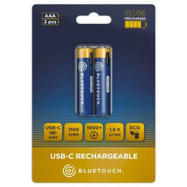 BLUETOUCH USB-C / AAA Nabíjecí baterie AAA, dummy, velikost