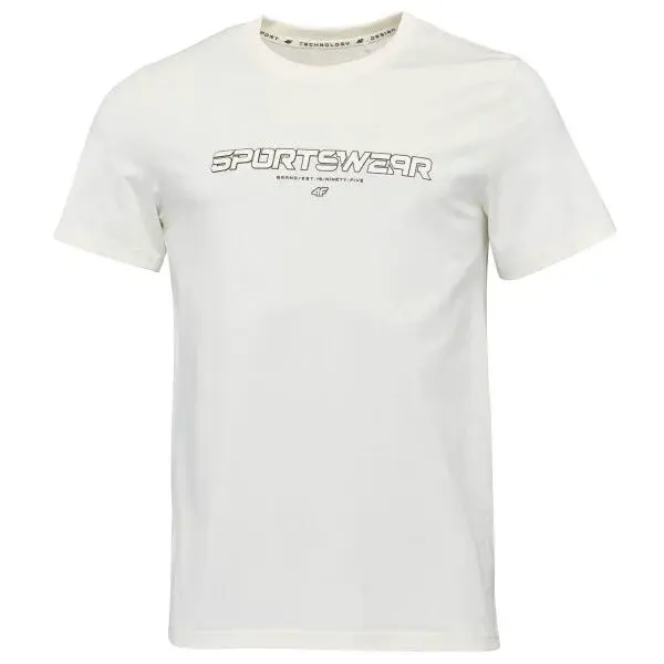 4F TSHIRT Pánské tričko, bílá, velikost