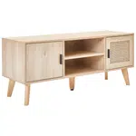 PBJ NÍZKÁ KOMODA, borovice, ratan, přírodní barvy, 120/50/40 cm
