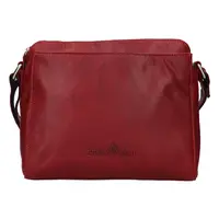 Dámska kožená crossbody kabelka Greenwood Melony - červená