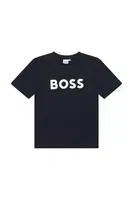 Dětské bavlněné tričko BOSS černá barva, s potiskem, J25P24
