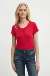 Bavlněné tričko G-Star Eyben slim v t 2.0 dámské, červená barva, D24533-4107