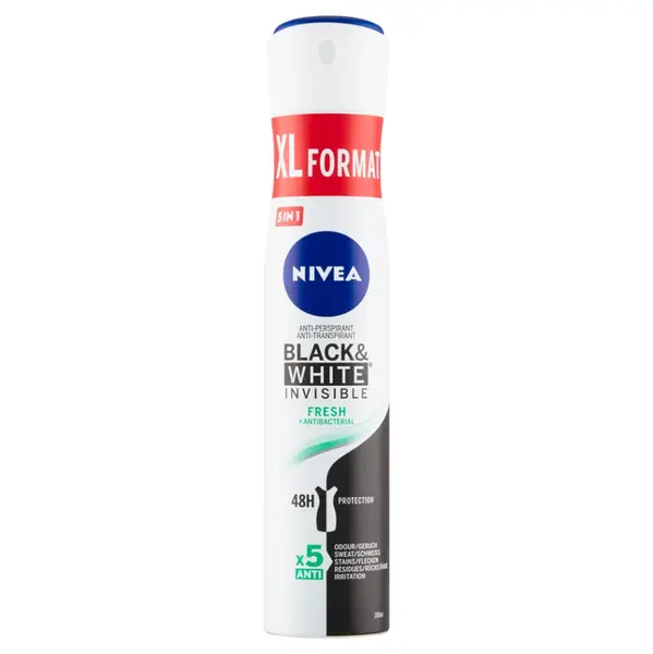 NIVEA Black&White Invisible Fresh Antiperspirant sprej 200 ml