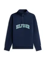 TOMMY HILFIGER Mikina  námornícka modrá / zelená / biela