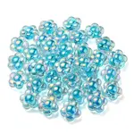 UV Plating Rainbow Iridescent Transparent Acrylic Beads