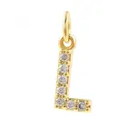 Brass Cubic Zirconia Pendants with Jump Rings