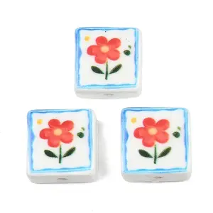 Printed Handmade Porcelain Beads