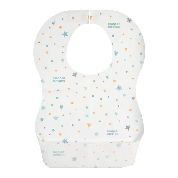 CANPOL BABIES Bryndák voděodolný jednorázový s kapsou 10 kusů