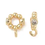 Brass Pave Clear Cubic Zirconia Tube Bails