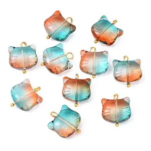 10Pcs Glass Pendants