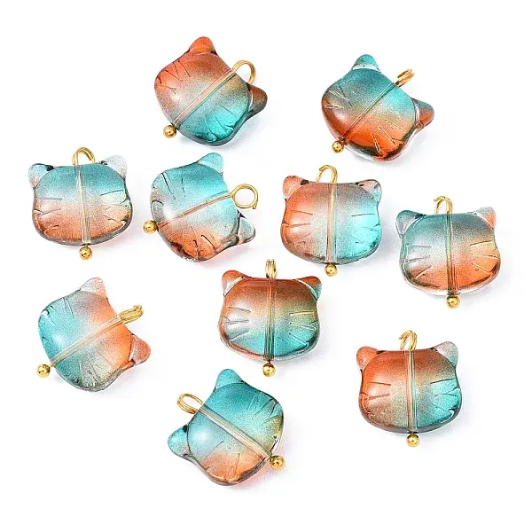 10Pcs Glass Pendants
