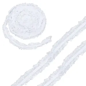 10M Double Layer Polyester Flower Elastic Lace Trim