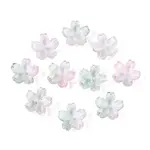 Baking Painted Transparent Glass Bead Caps