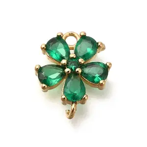 Brass Micro Pave Cubic Zirconia Pendants