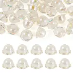 30Pcs UV Plating Acrylic Bead Caps
