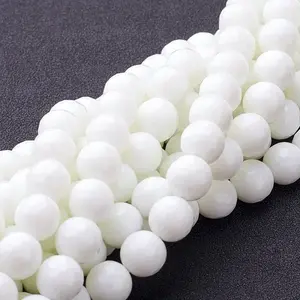 Synthetic White Agate Beads Strands