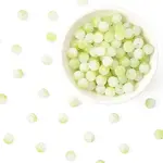 200G Frosted Baking Paint Crackle Glass Beads with Glitter Powder