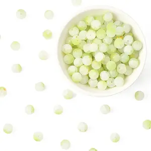 200G Frosted Baking Painted Crackle Glass Beads with Glitter Powder