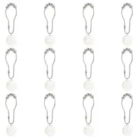 12Pcs Iron Shower Curtain Rings for Bathroom