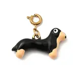 304 Stainless Steel Enamel Dachshund Pendant Decorations
