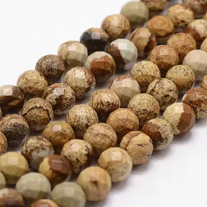 Natural Picture Jasper Beads Strands
