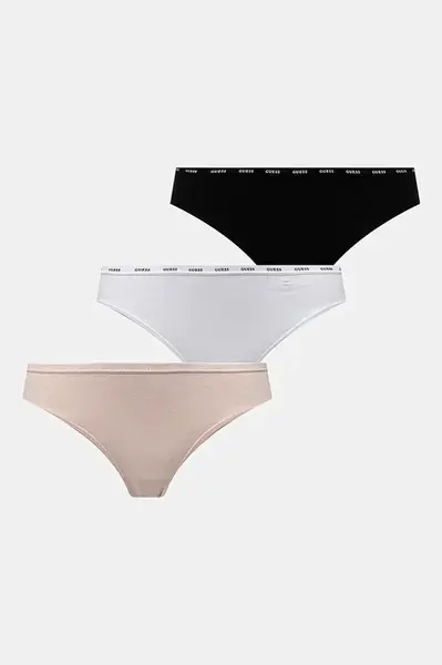 Guess  kalhotky dámské bavlněné s elastanem 3-pack