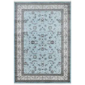 TKANÝ KOBEREC, 240/340 cm modrá, šedá, černá