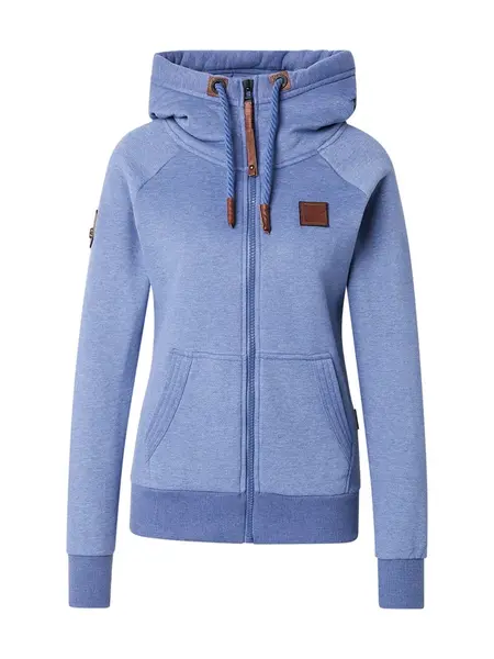 naketano Tepláková bunda  modrá denim / hnedá