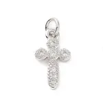 Brass Micro Pave Cubic Zirconia Charms