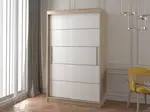 Šatní skříň Neomi 06 Barva korpusu: Dub - sonoma, Rozměry: 120 cm, Dveře: Bílé