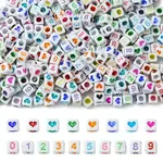 800Pcs 2 Styles Opaque White Acrylic Beads