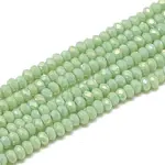Electroplate Opaque Solid Color Glass Beads Strands
