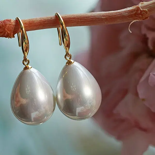 Vintage Teardrop Stainless Steel Dangle Earrings