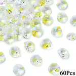 60Pcs Electroplate Glass Links Connectors