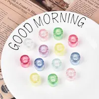 UV Plating Transparent Acrylic European Beads