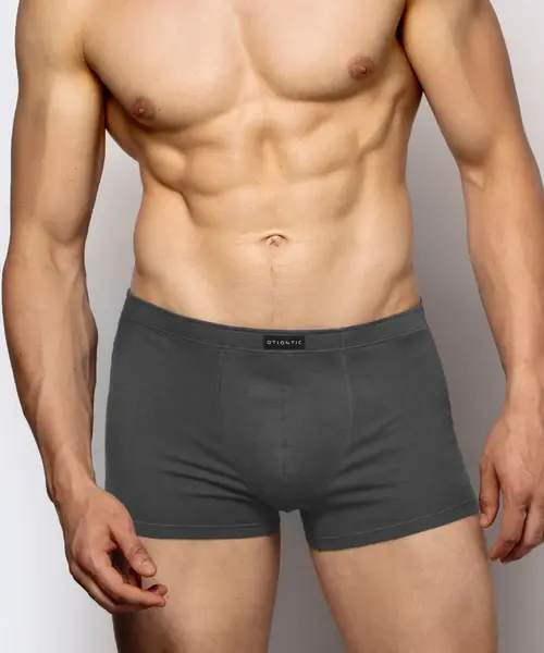Men's fitted boxers ATLANTIC - dark gray