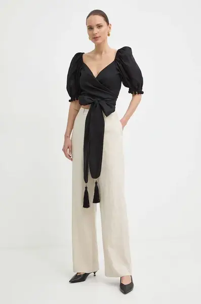 Lněná košile Luisa Spagnoli RUNWAY COLLECTION