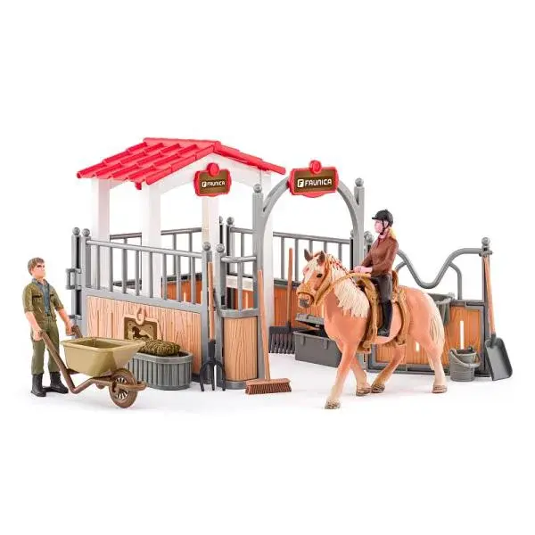 Malá stáj s koněm a příslušenstvím