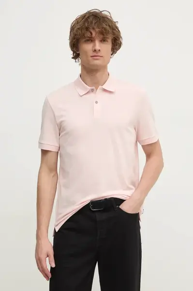 Bavlněné polo tričko BOSS Pallas černá barva, 50468362