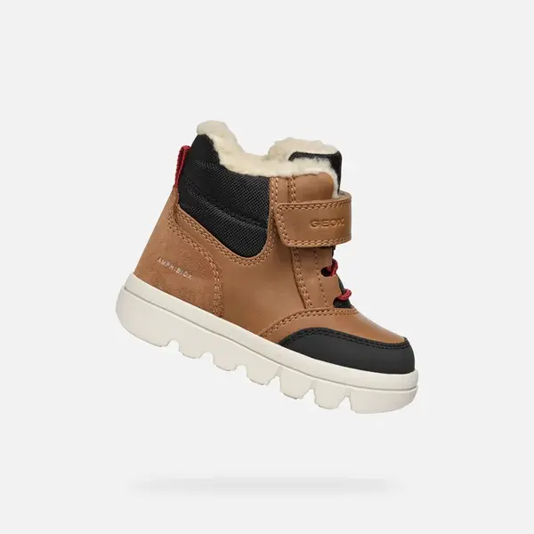 Hnědé chlapecké zimní boty Geox Willaboo B Ab