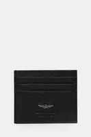 Kožené pouzdro na karty Aeronautica Militare černá barva, AM188