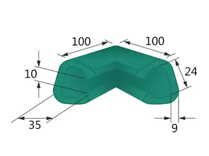 20 ks - Penový polyetylén Profil U FIX 25-C (ROH 100x100)
