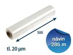 Stretch fólia ručná 500 mm / 20 µm / 285 m prieťažná