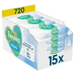 PAMPERS Harmonie Aqua Plastic Free Vlhčené ubrousky 15 x 48 ks