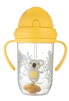 CANPOL BABIES Exotic Animals nevylévací hrneček se slámkou a závažím žlutý